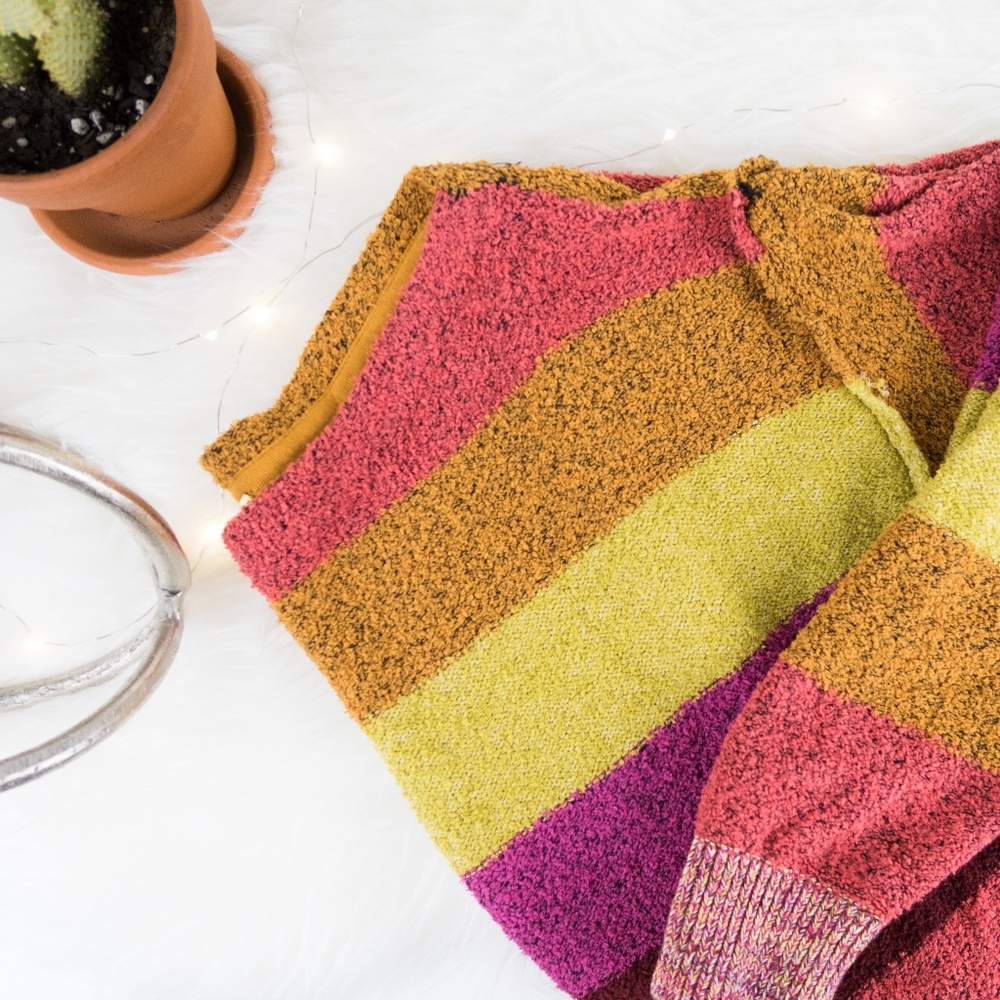 FREE PEOPLE - Candy Land Striped Sweater